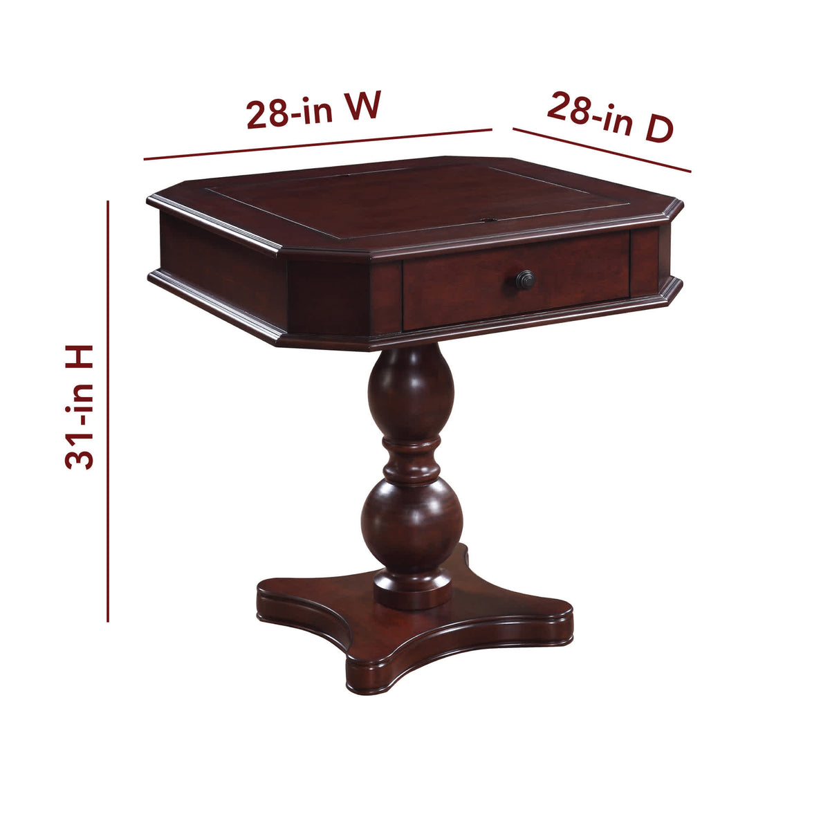 Fortress 28-in Chess 3-in-1 Pedestal Game Table Set with Chairs - Church of Craps