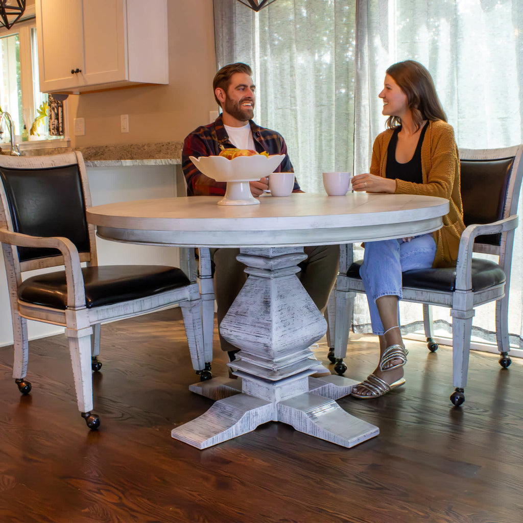 Montecito 48-in Poker Table and Dining Top with 4 Arm Chairs - Church of Craps