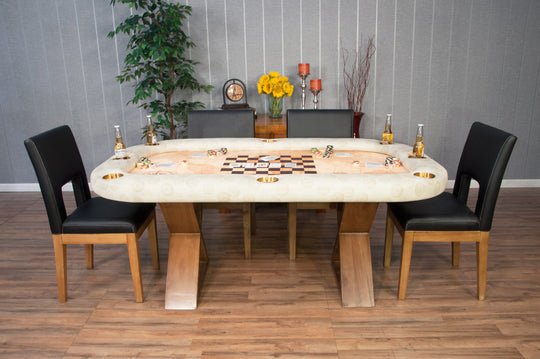 Game Theory Tables Helmsley Game Table with Dining Top - Walnut - Church of Craps