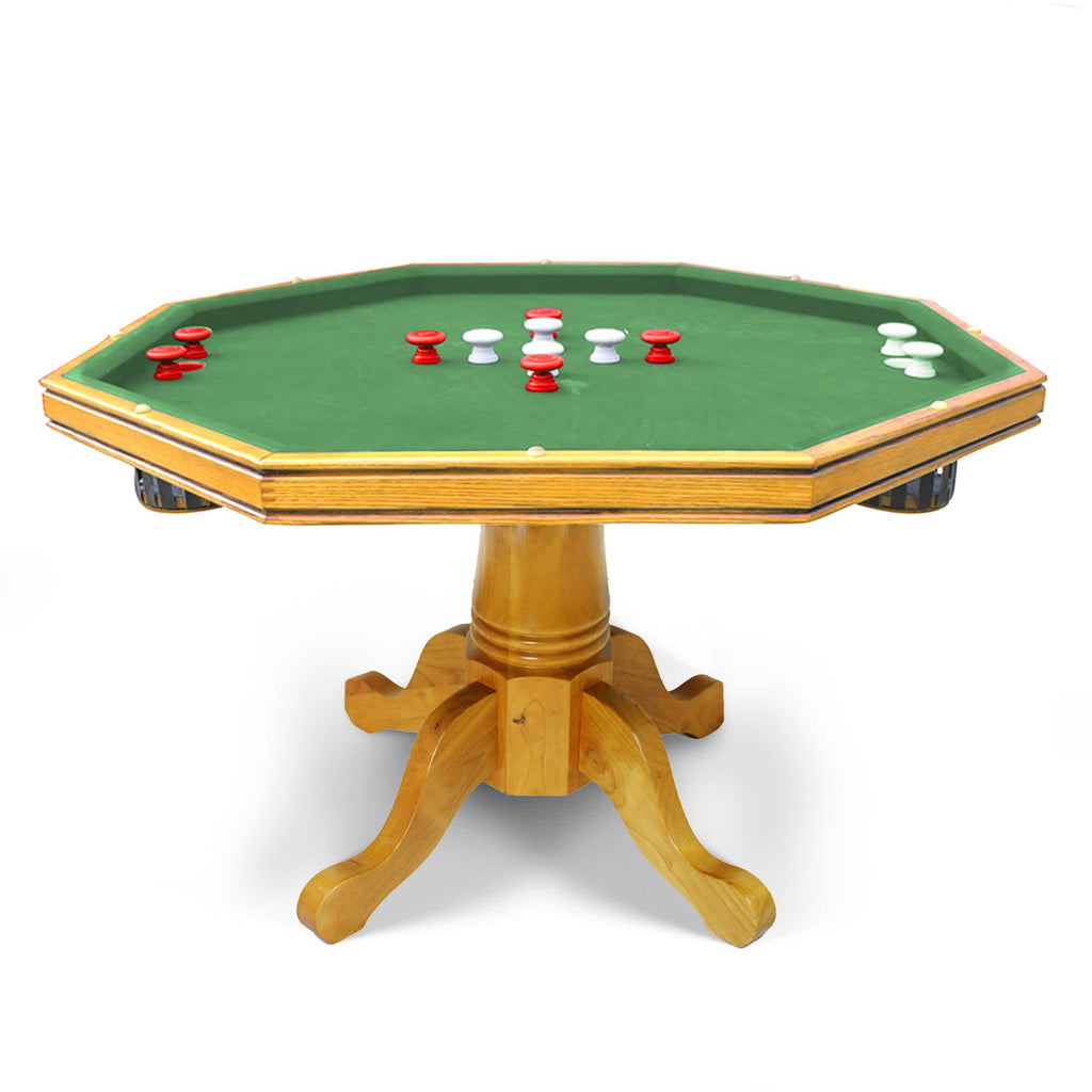 Kingston 48-in Poker Table Combo Set (Table Set Only) - Oak Finish - Church of Craps