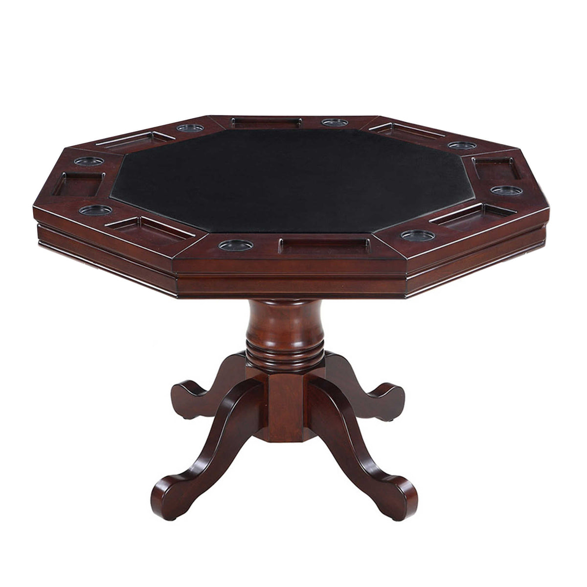 Kingston 48-in Poker Table Combo Set (Table Only) - Walnut Finish - Church of Craps
