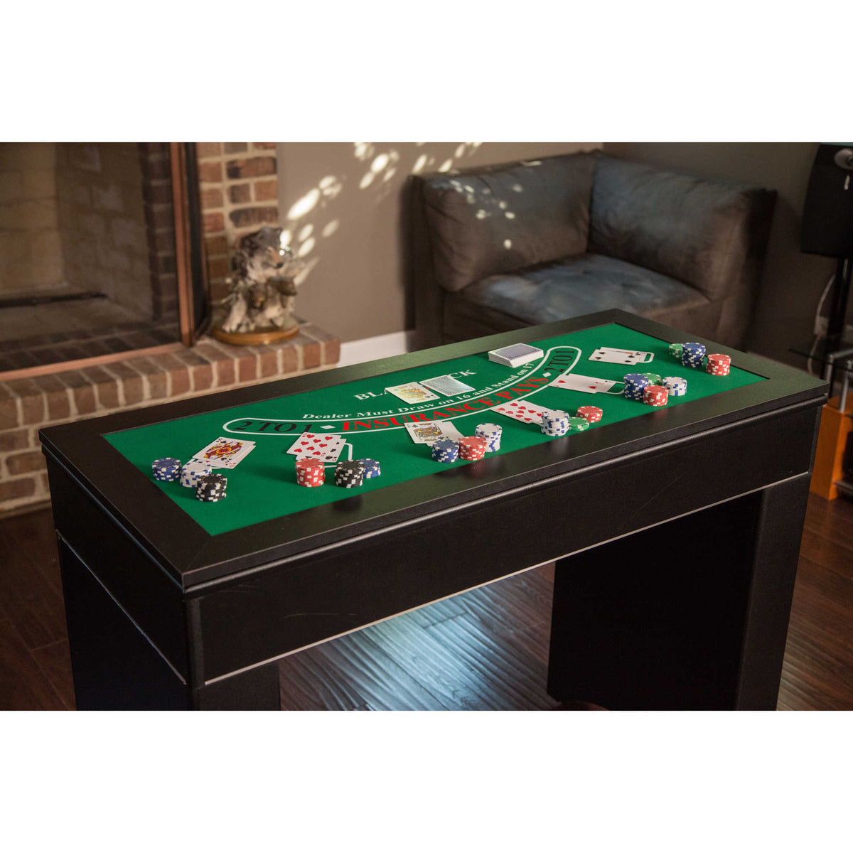 Monte Carlo 48-in Roulette Table 4-in-1 Casino Multi-Game Set - Black - Church of Craps
