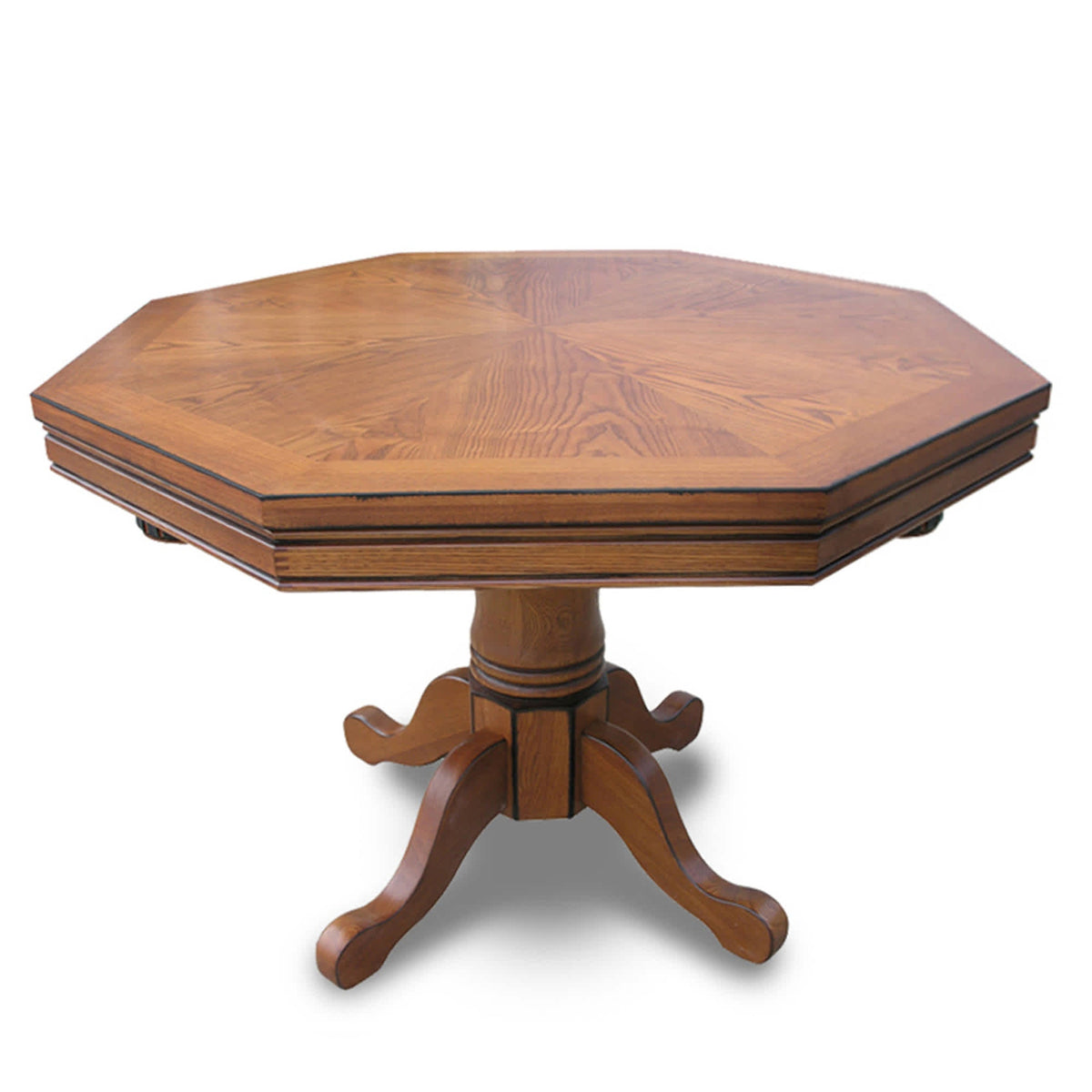 Kingston 48-in Poker Table Combo Set (Table Set Only) - Oak Finish - Church of Craps