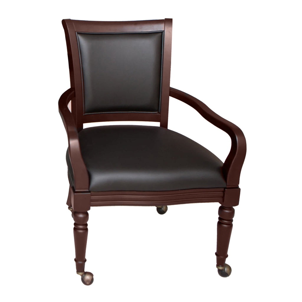 Bridgeport 48-in Poker Table and Dining Top with 4 Arm Chairs - Walnut Finish - Church of Craps