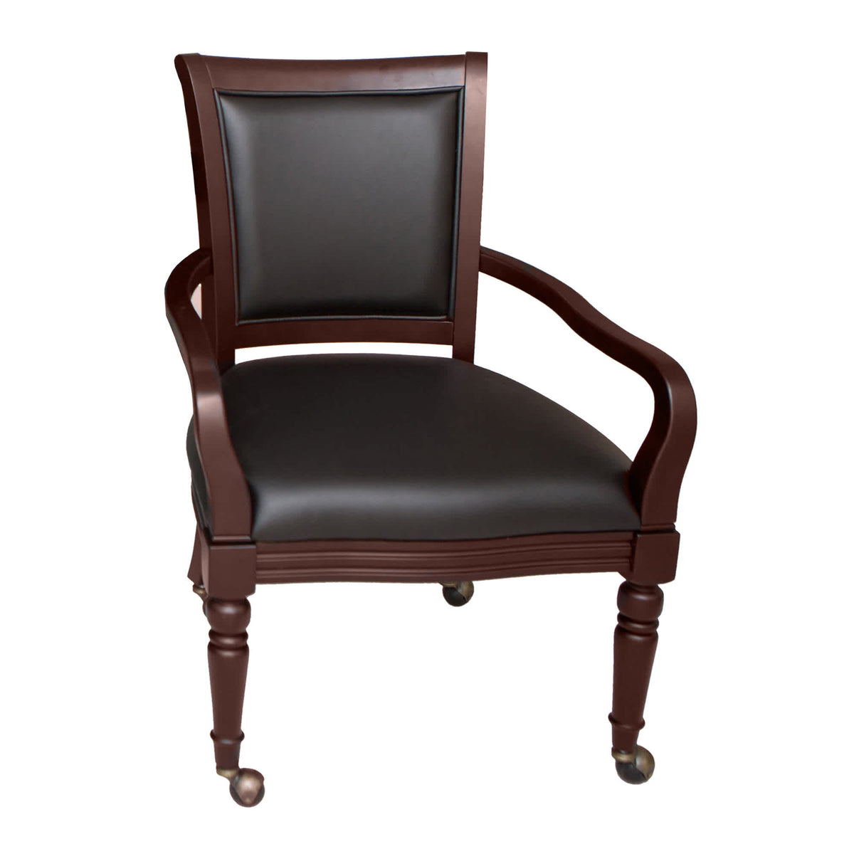Bridgeport 48-in Poker Table and Dining Top with 4 Arm Chairs - Walnut Finish - Church of Craps