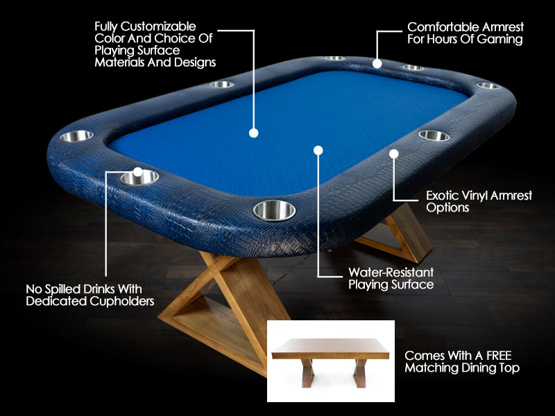 Game Theory Tables Helmsley Game Table with Dining Top - Walnut - Church of Craps