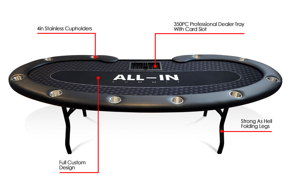 BBO Prestige 108-in Folding Leg Poker Table - Church of Craps