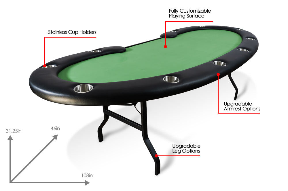 BBO Prestige 108-in Folding Leg Poker Table - Church of Craps