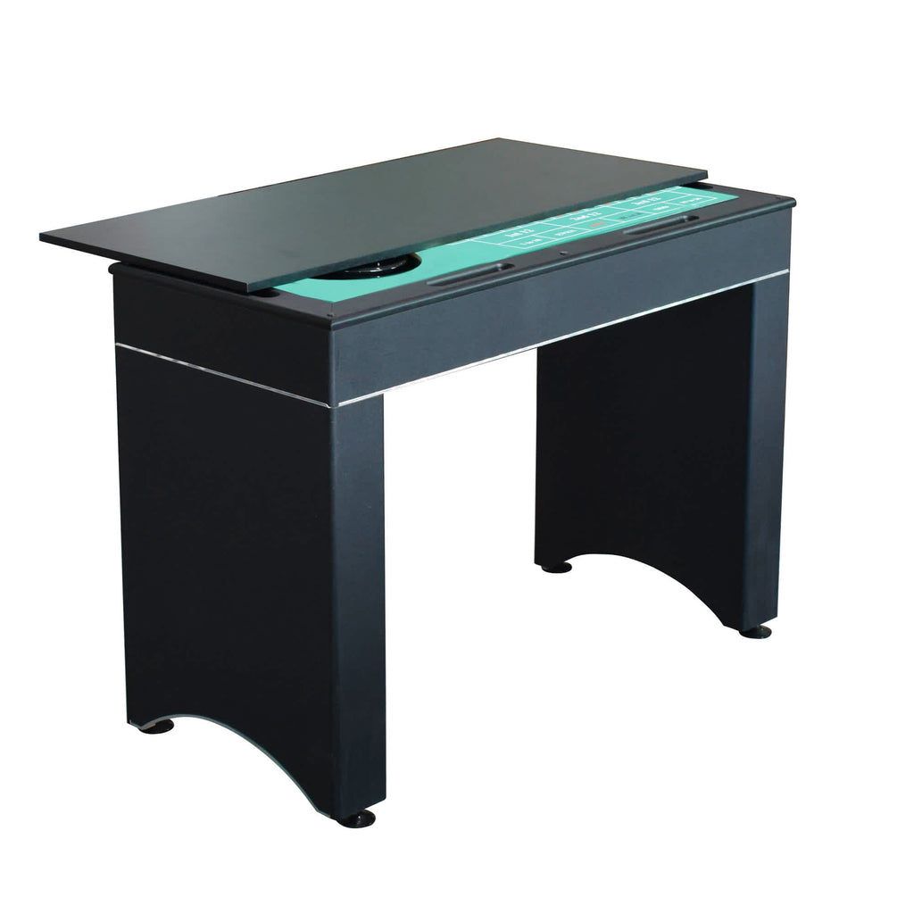 Monte Carlo 48-in Roulette Table 4-in-1 Casino Multi-Game Set - Black - Church of Craps