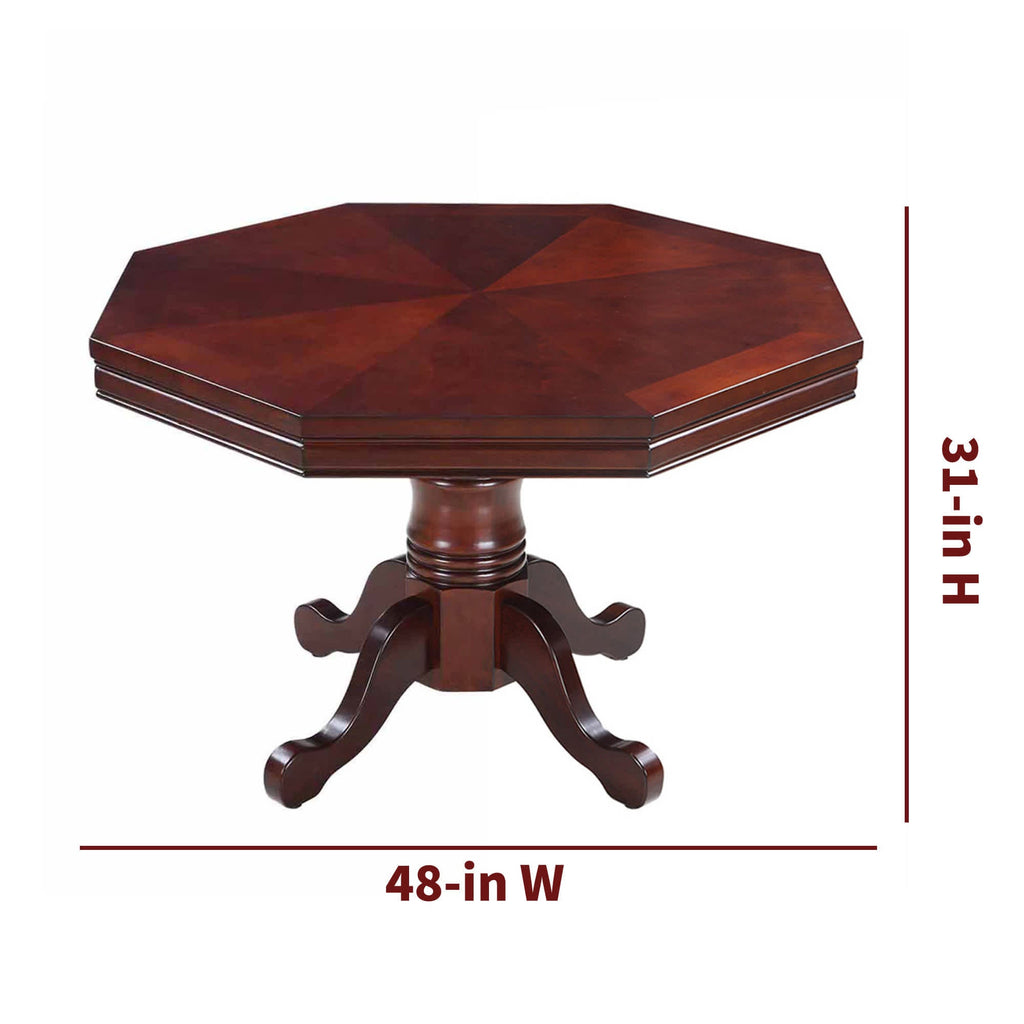 Kingston 48-in Poker Table Combo Set (Table Only) - Walnut Finish - Church of Craps